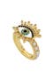 Crystal Evil Eye Cocktail Ring