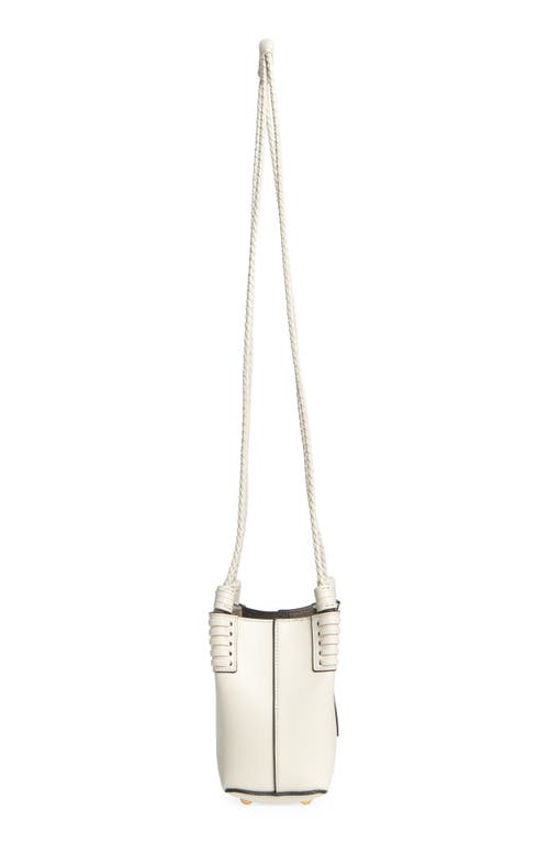 Etro Extra Small Libra Leather Crossbody Bag In Bianco Latte