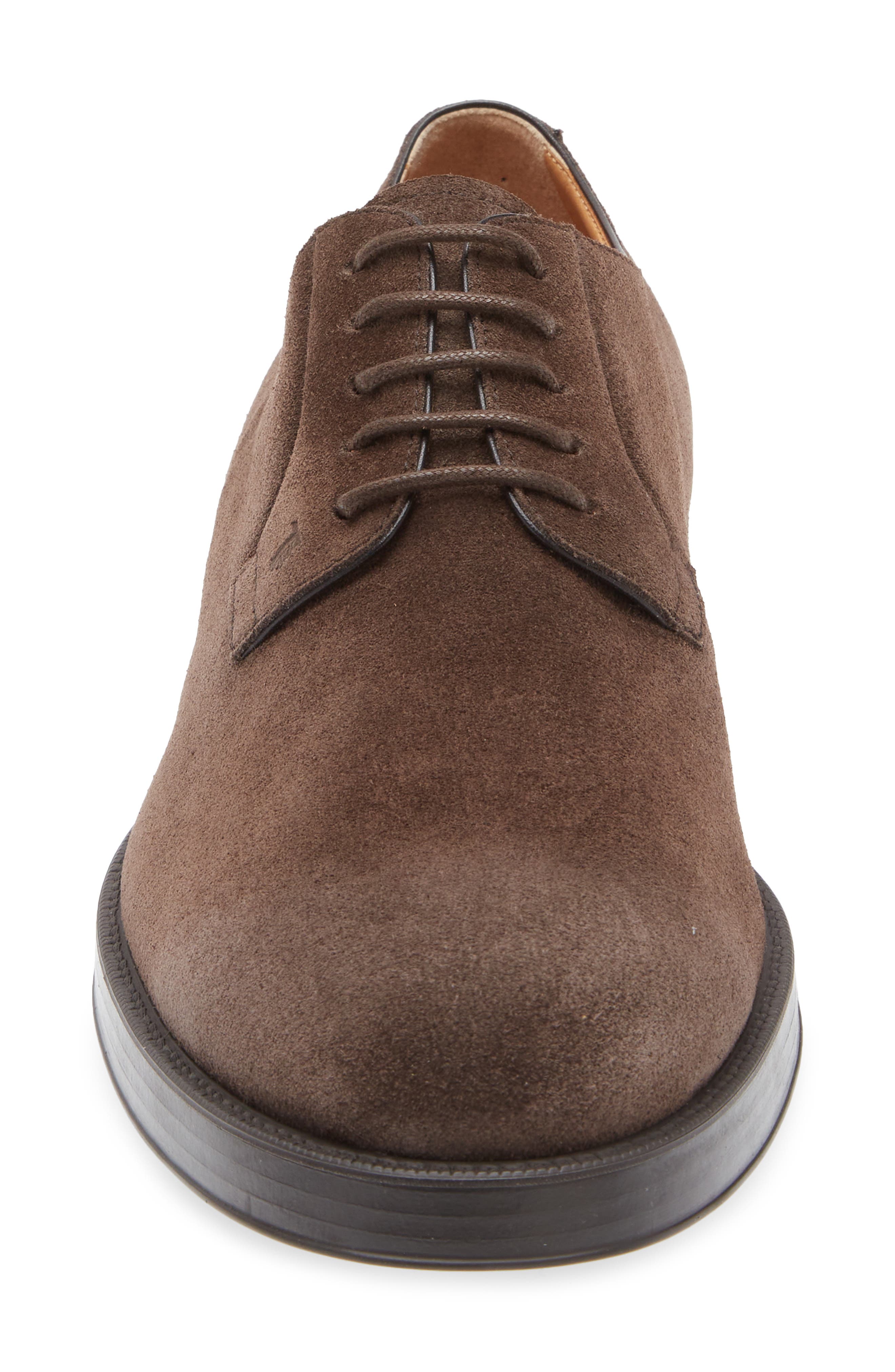 Tod's Plain Toe Derby, Alternate, color, Testa Moro