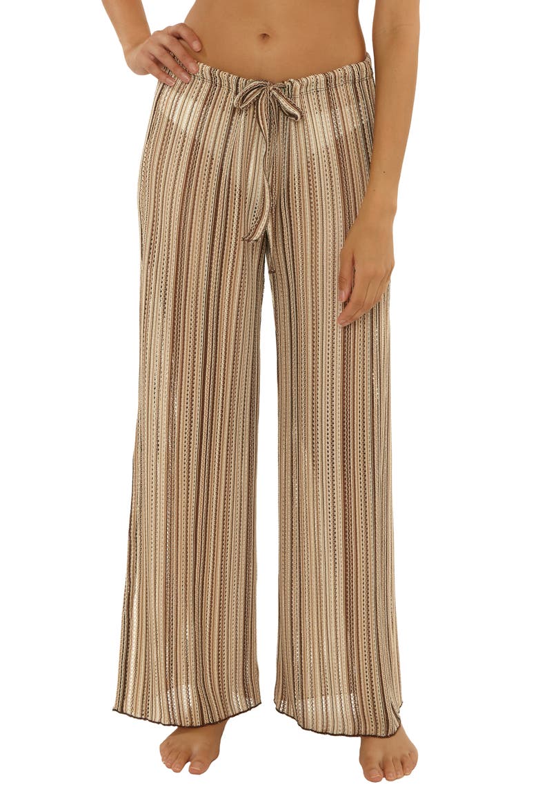 Seaside Side Slit Cover-Up Pants, Main, color, MOCHA/ TAN