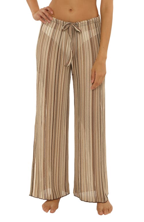 Becca Seaside Side Slit Cover-up Pants In Brown