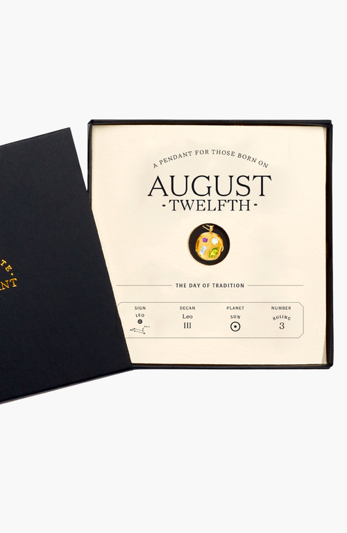 Birthdate Co. The August Birthdate Gold Pendant In August 12th - Gold