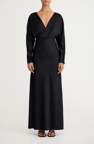 Significant Other Lucile Long Sleeve Satin Gown