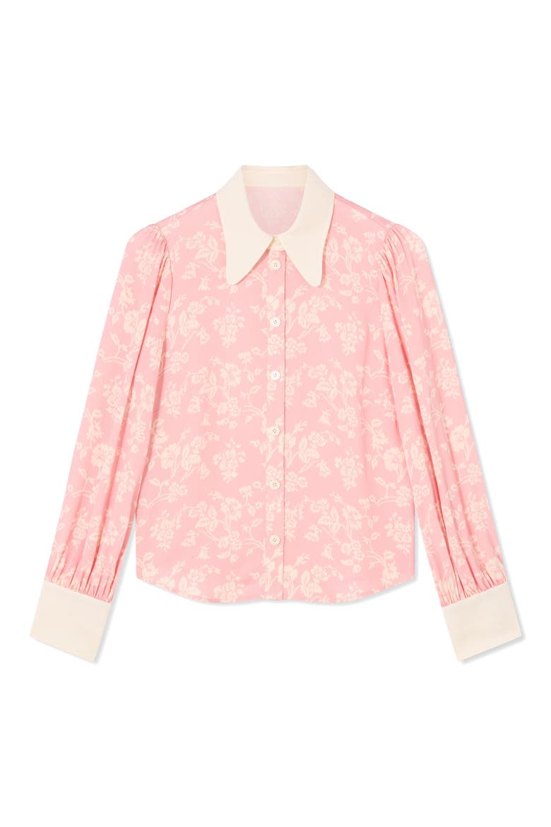 Sonya Floral Button-Up Shirt, Alternate, color, PINK MULTI