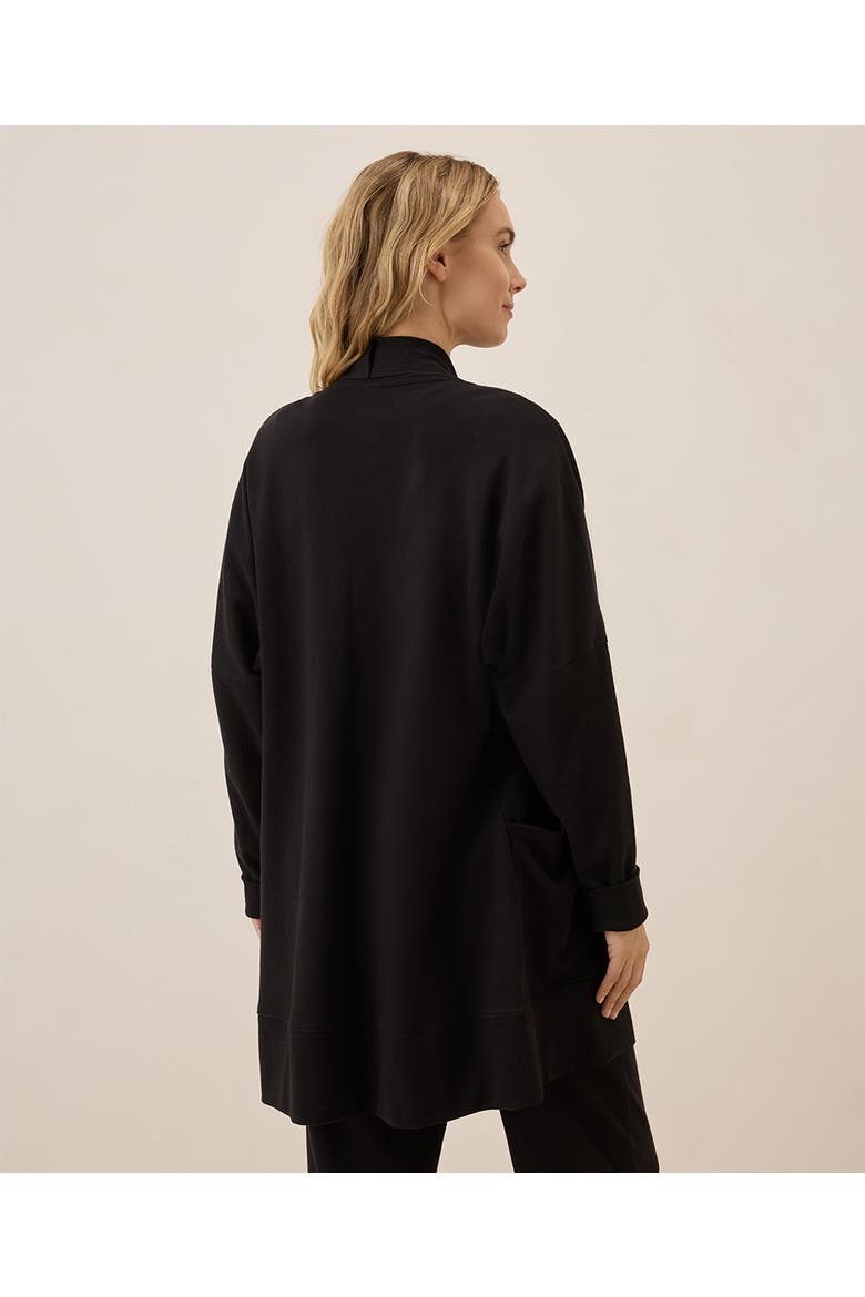 Organic Cotton Airplane Wrap Cardigan, Alternate, color, Black