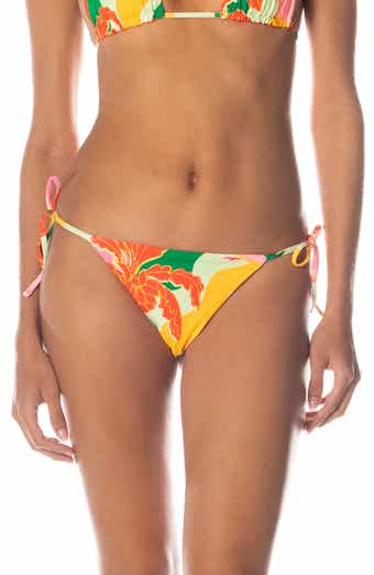 Tropical Breeze Sunning Reversible Side Tie Bikini Bottoms