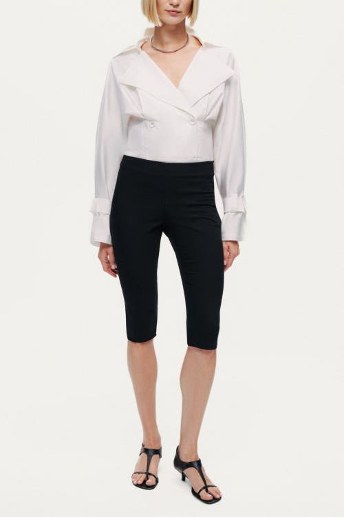 Nocturne Layered Collar Wrap Bodysuit In White
