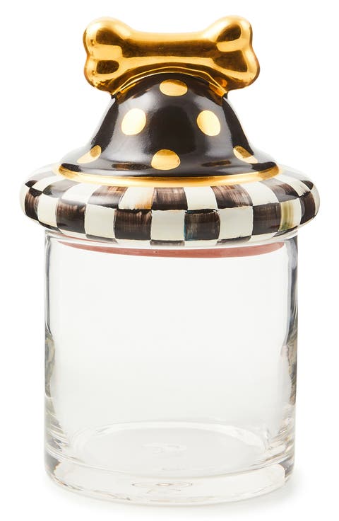 Courtly Check Canine Cookie Jar