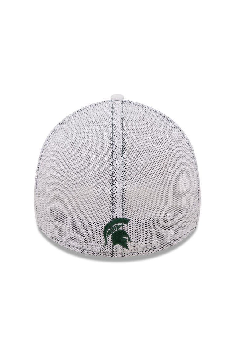 Men's New Era Green/White Michigan State Spartans Banded 39THIRTY Flex Hat, Alternate, color, Green