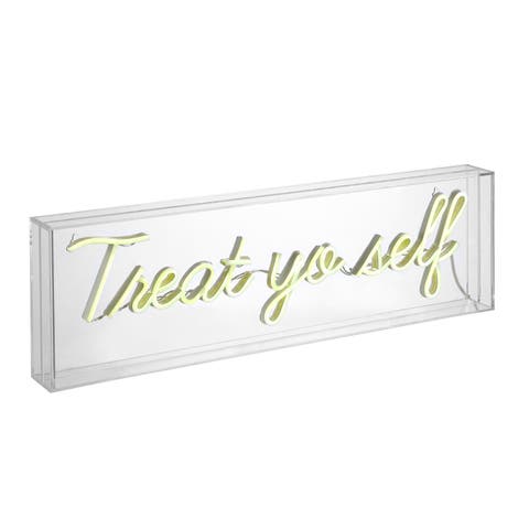 Treat Contemporary Glam Acrylic Box USB Operated LED Neon Light