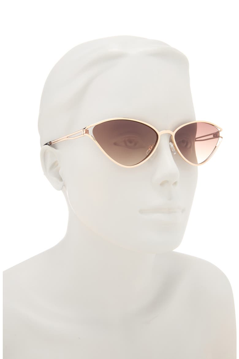 142mm Vented Cat Eye Sunglasses, Alternate, color, GOLD