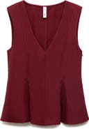 MANGO Sleeveless Peplum Top