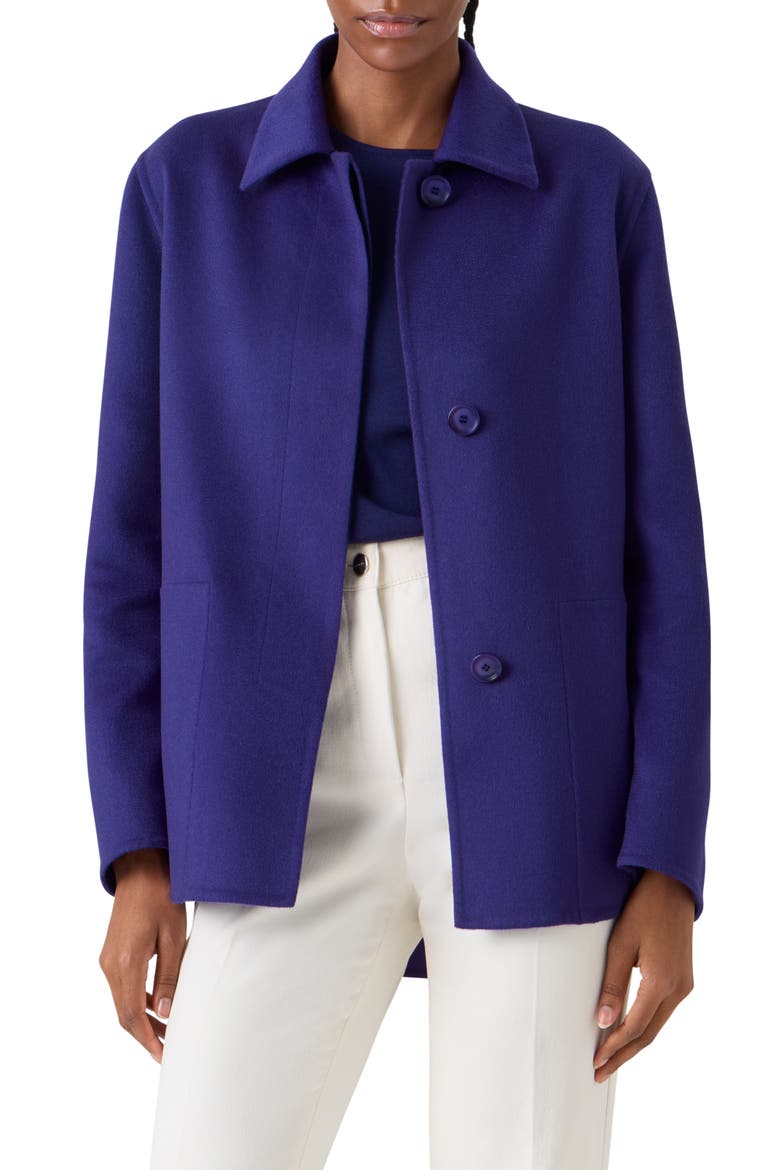 Laars Cashmere Double Face Jacket, Main, color, PURPLE