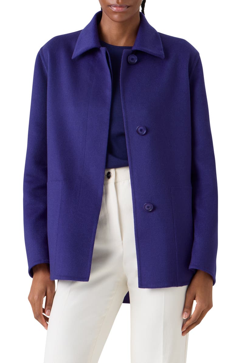 Akris Laars Cashmere Double Face Jacket, Main, color, Purple