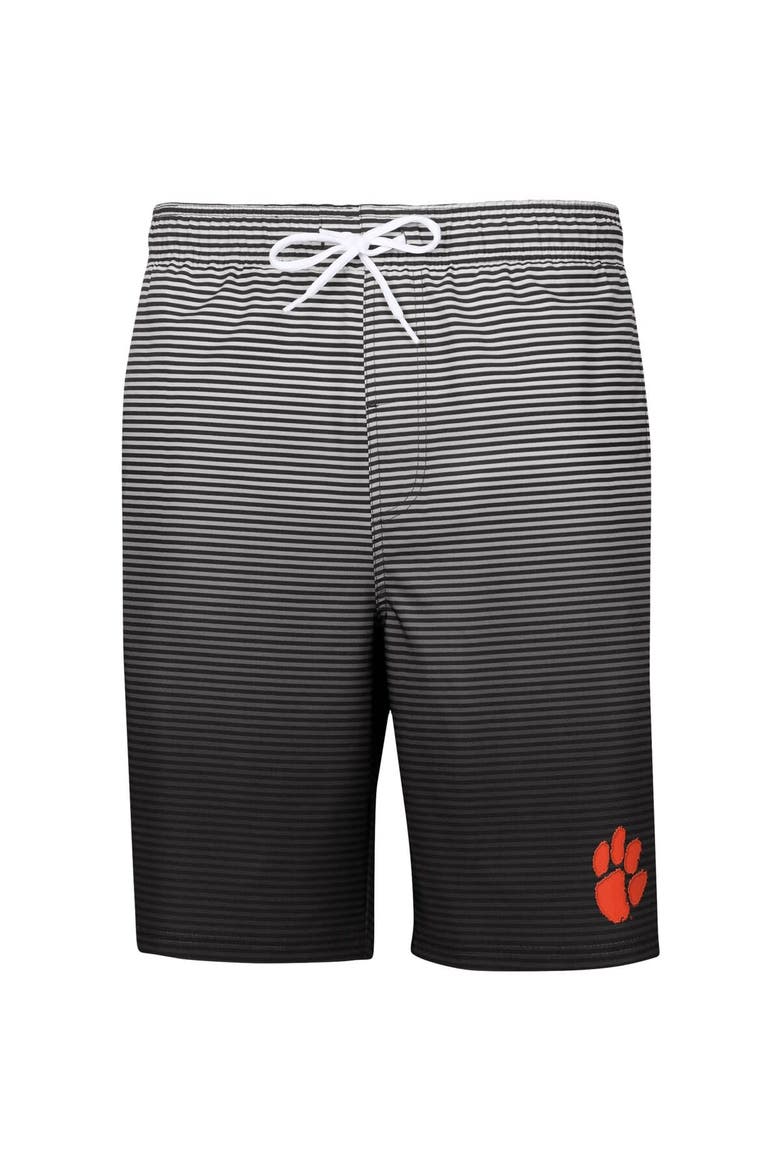 Men's G-III Sports by Carl Banks Black Clemson Tigers Ocean Swim Trunks, Alternate, color, Black
