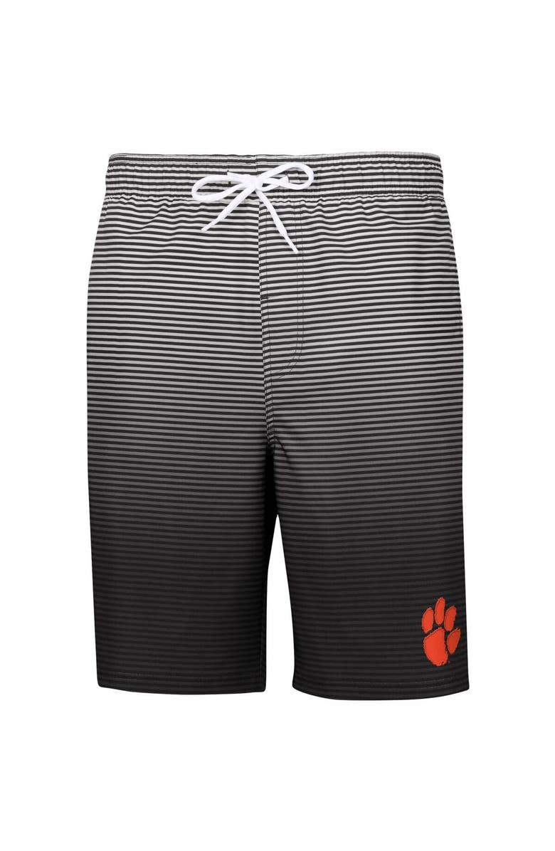 G-III SPORTS BY CARL BANKS Men's G-III Sports by Carl Banks Black Clemson Tigers Ocean Swim Trunks, Alternate, color, 