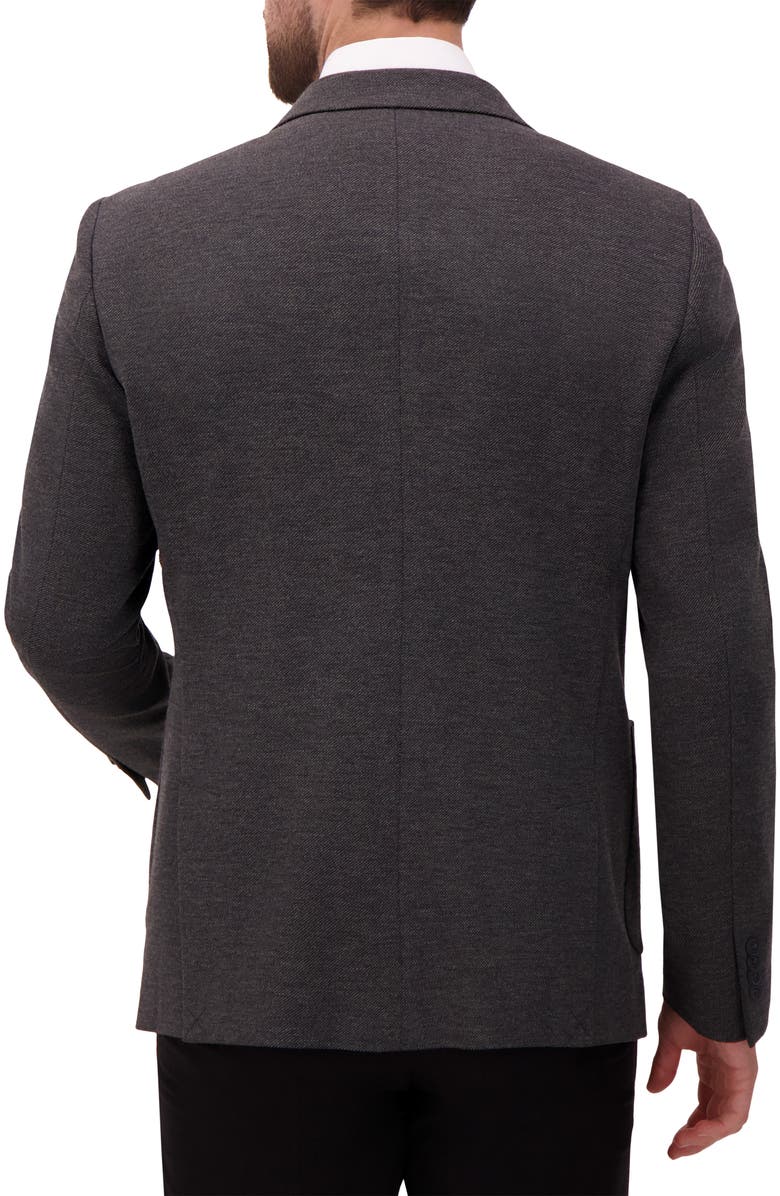 Victor Emmanuel Charcoal Grey Mélange Comfort Knit Sport Coat, Alternate, color, Charcoal