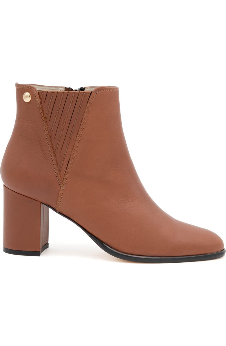 Amalfi by Rangoni Lucio Block Heel Bootie, Alternate, color, Castagno Vapor Gold Buckle