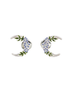 Fable England Nightshade Moon Silver Stud Earrings