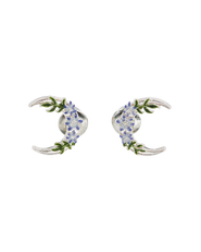 Fable England Nightshade Moon Silver Stud Earrings