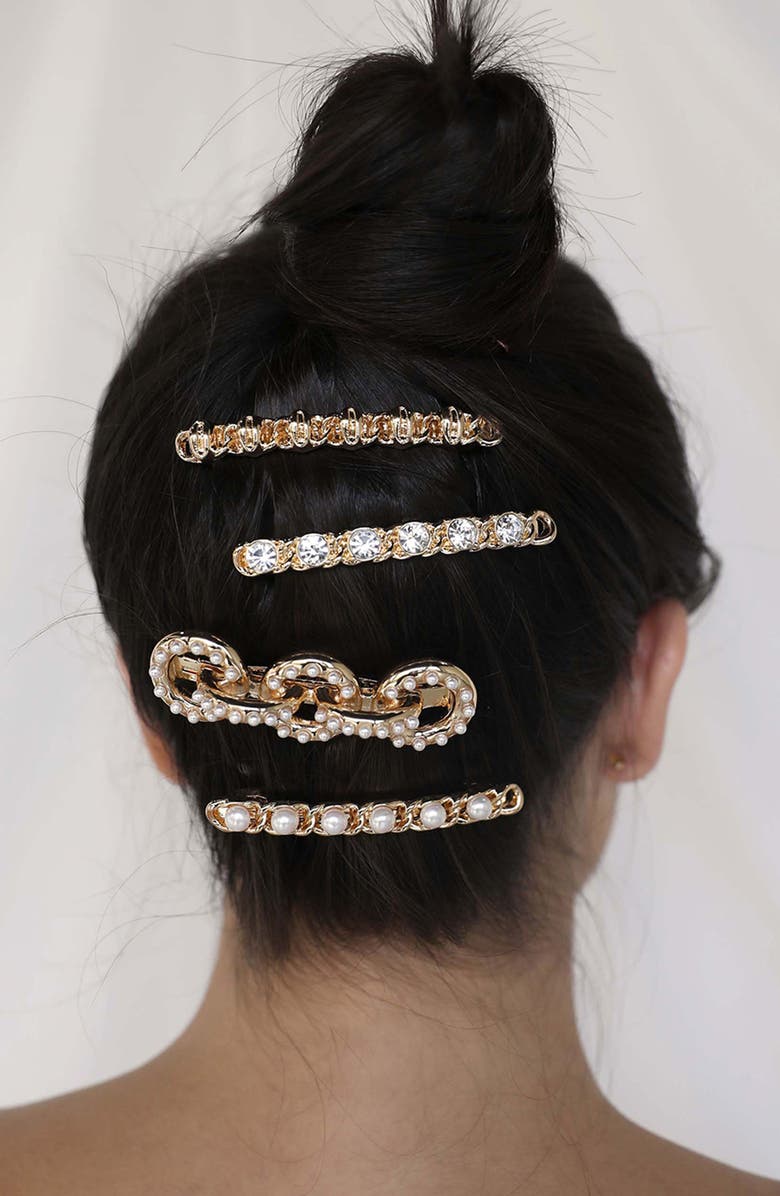Ettika Imitation Pearl Barrette, Alternate, color, 