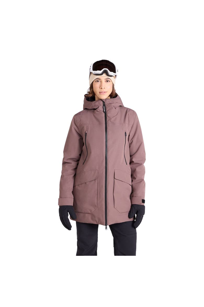 Echo Waterproof Ski Jacket, Alternate, color, Brown