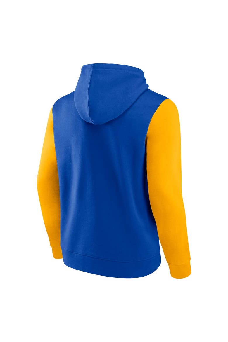 Men's Fanatics Royal/Gold Los Angeles Rams Outline Pullover Hoodie, Alternate, color, Royal