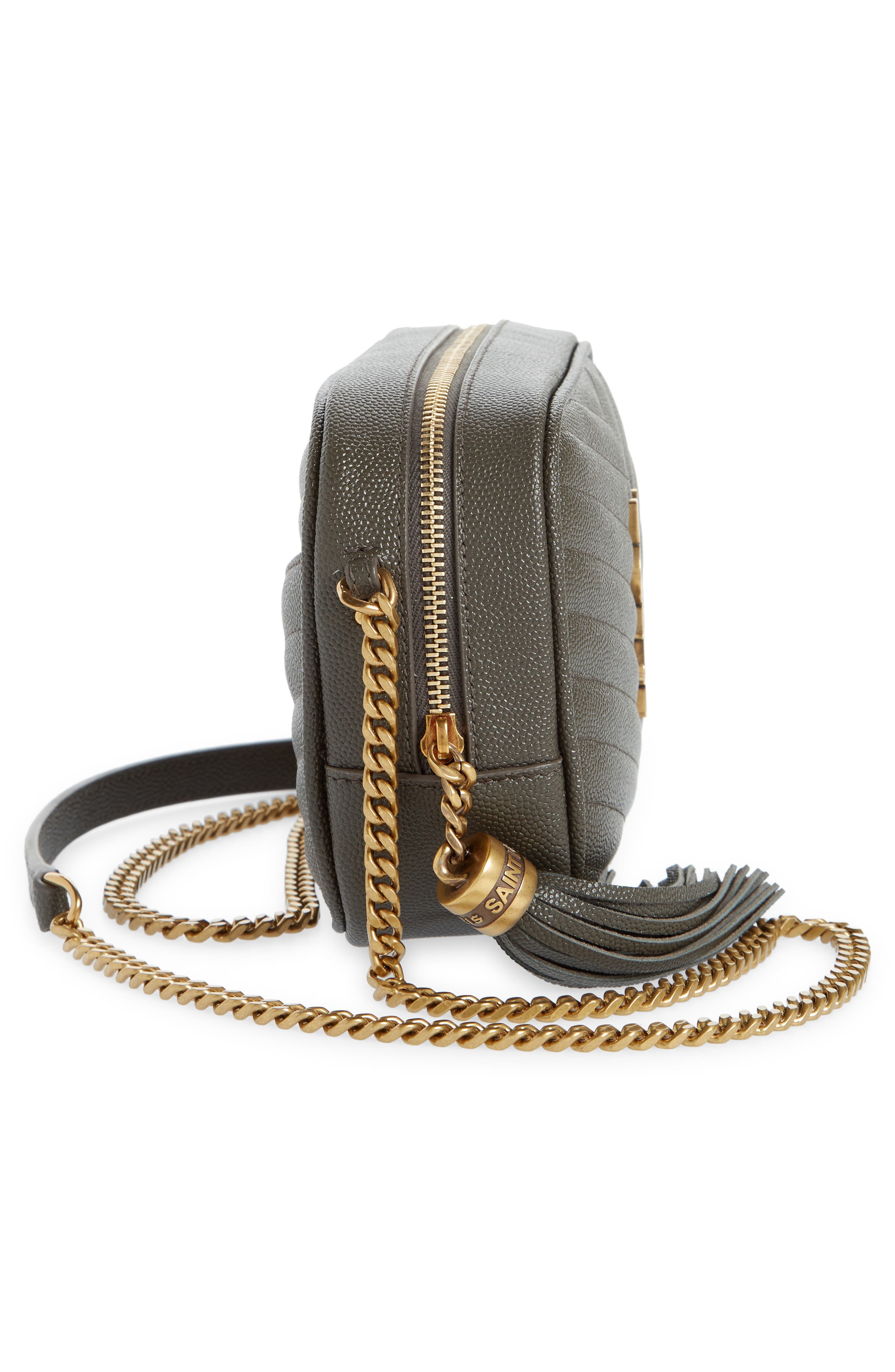 Mini Lou Quilted Leather Crossbody Bag, Alternate, color, PEBBLE