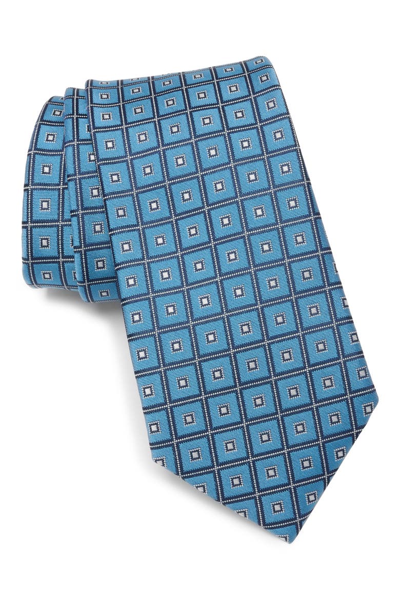 Arles Neat Jacquard Tie, Main, color, BLUE