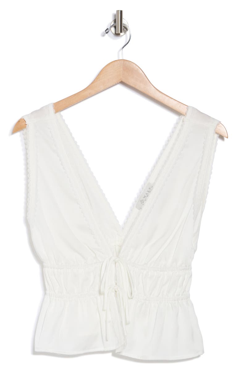 WAYF Lace Trim Tank, Alternate, color, Ivory