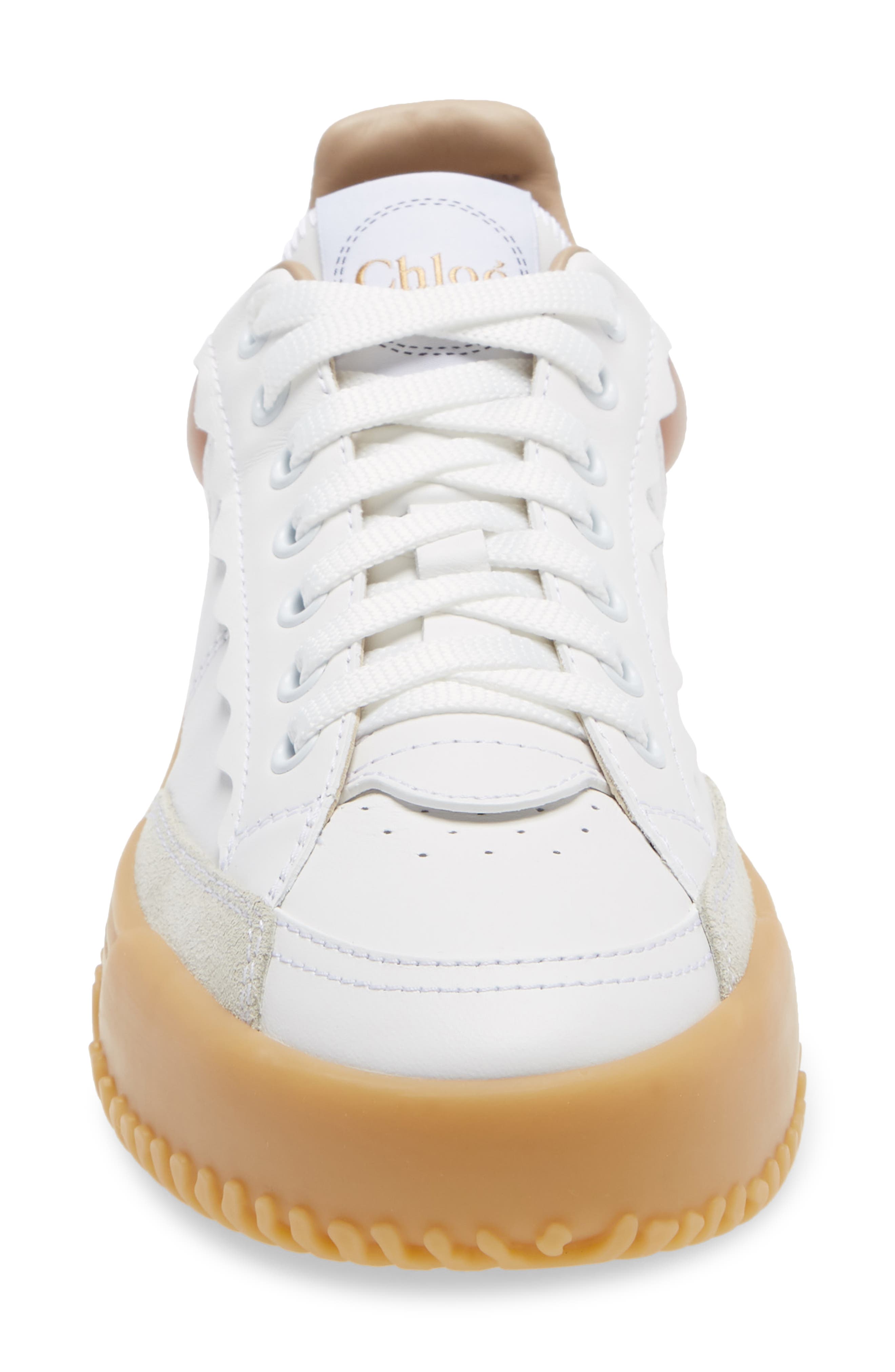 Franckie Low Top Sneaker, Alternate, color, WHITE/ BEIGE