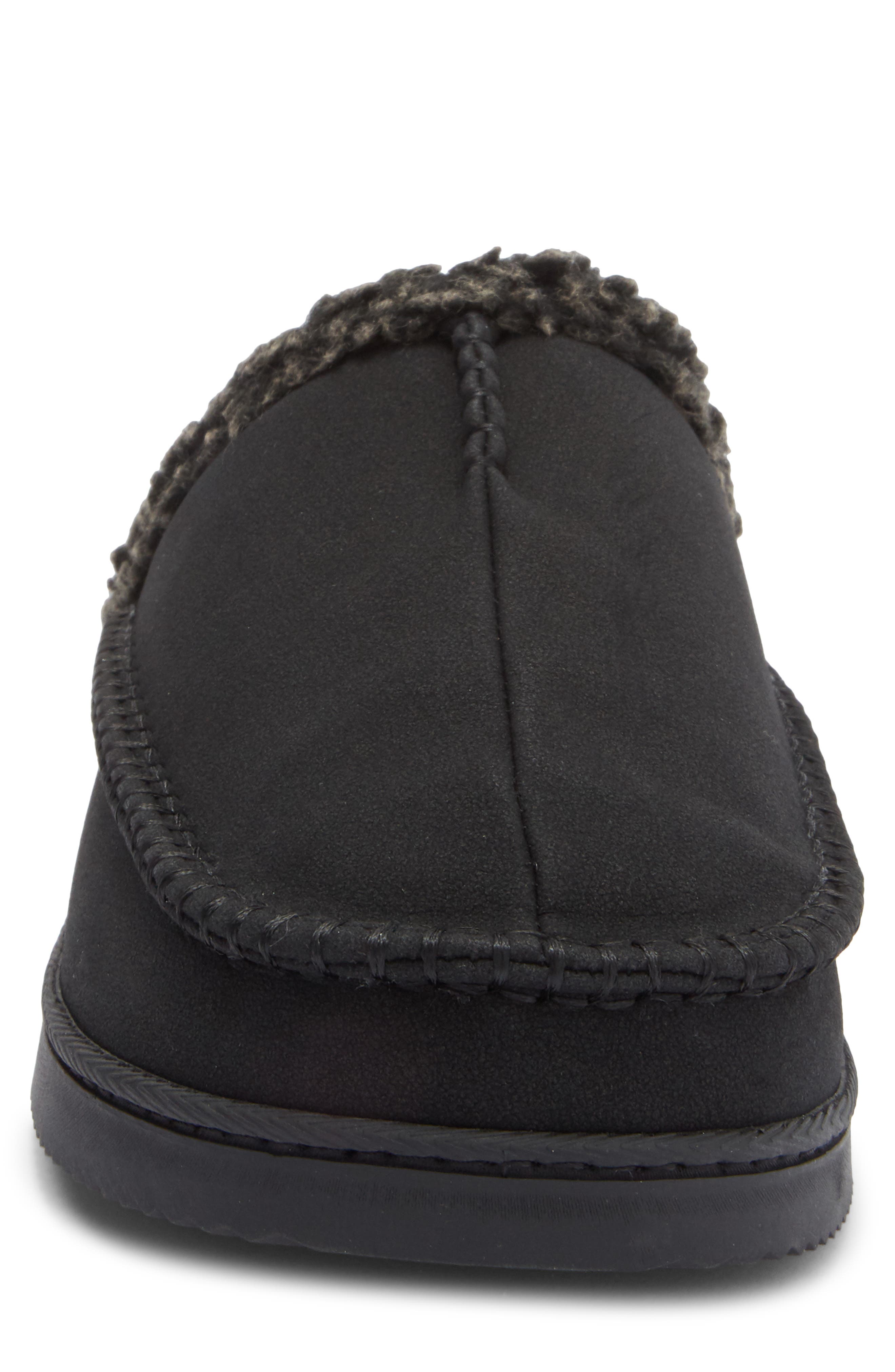 NORDSTROM RACK Keon Faux Shearling Clog, Alternate, color, Black