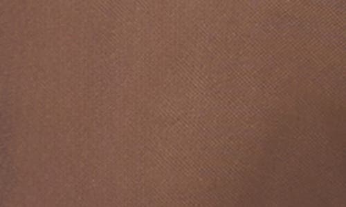 Afrm Helena Ruffle Trim Long Sleeve Mesh Shirt In Brown