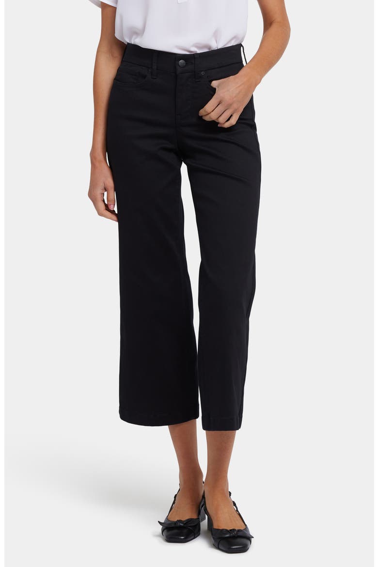 Teresa Waist Match Ankle Wide Leg Jeans, Main, color, BLACK
