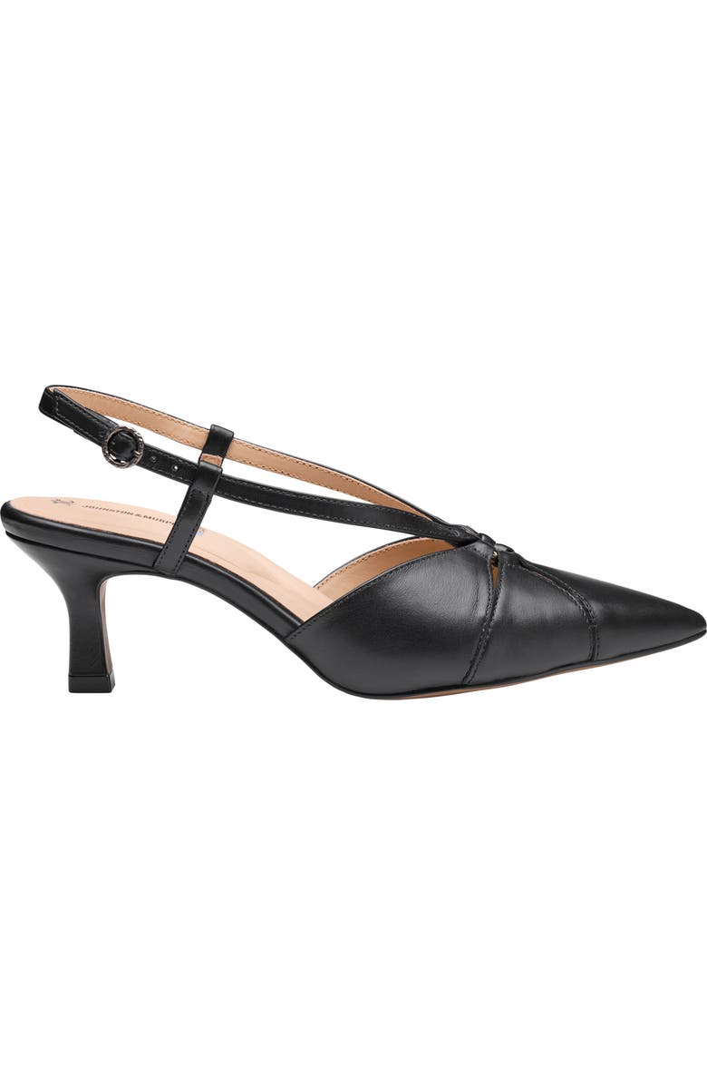 Johnston & Murphy Lindsey Ring Slingback Pump, Alternate, color, Black Glove Leather