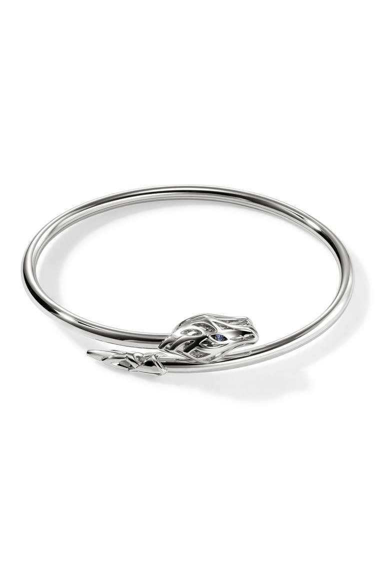 Naga Bypass Cuff Bracelet, Main, color, SILVER