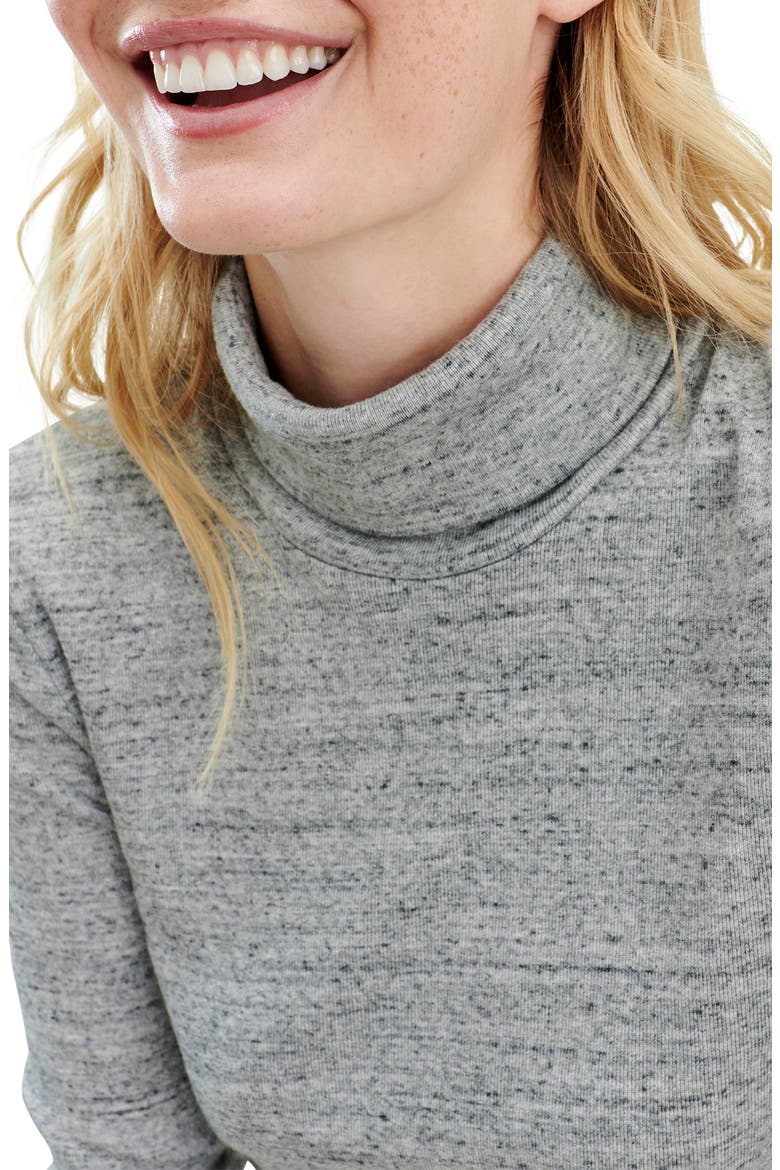 Ribbed Turtleneck, Alternate, color, HEATHER GREY