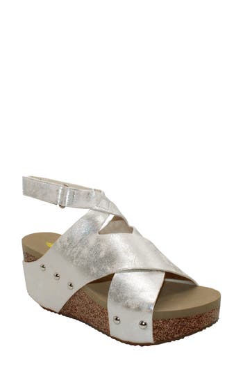 Volatile Jamboree Wedge Sandal In Silver