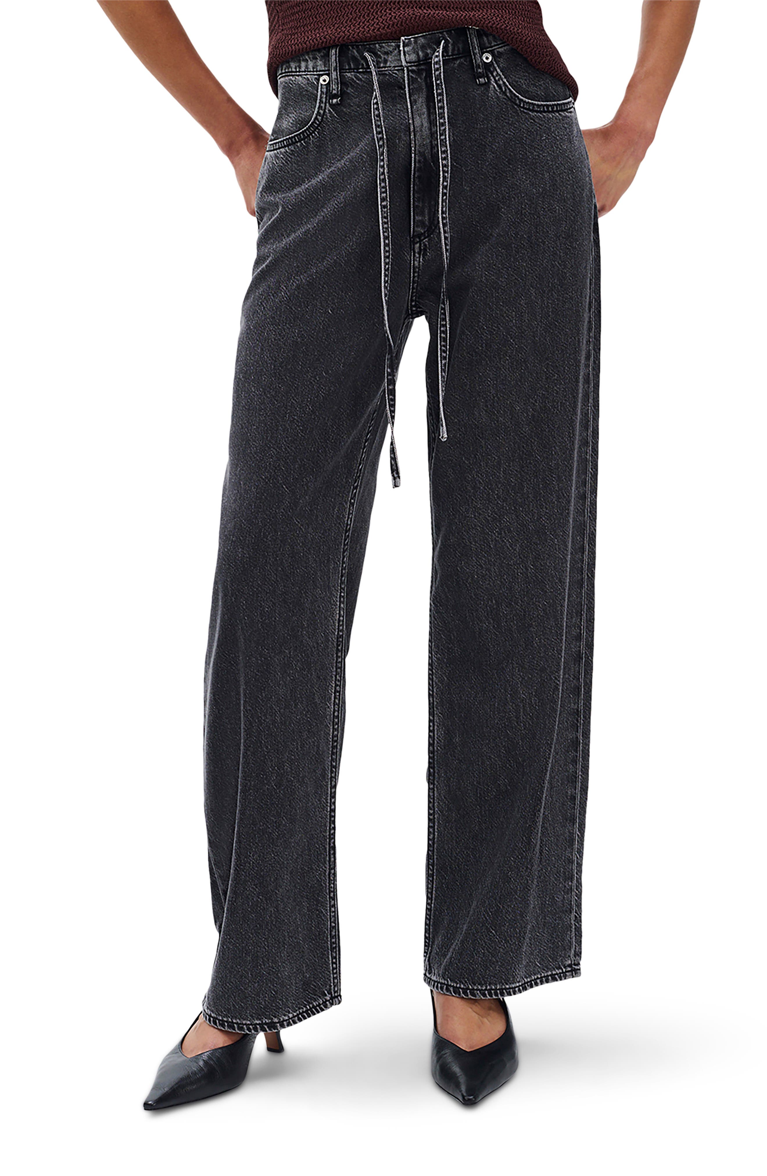Featherweight Phoebe Drawstring Wide Leg Jeans