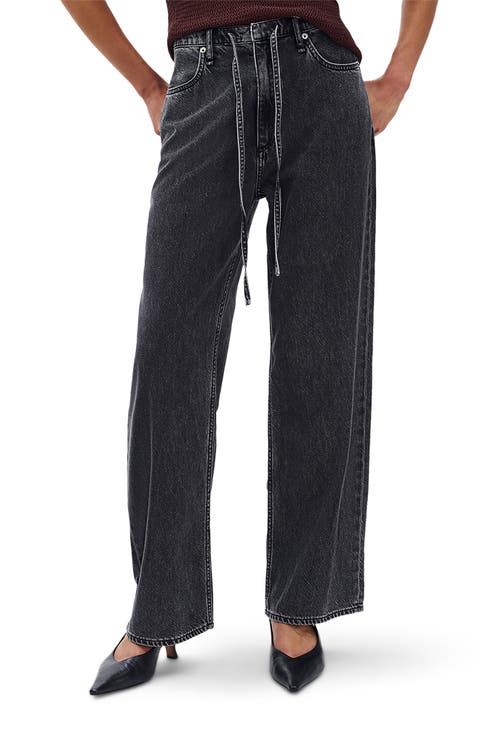 Featherweight Phoebe Drawstring Wide Leg Jeans (Anglique)