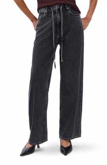 Featherweight Phoebe Drawstring Wide Leg Jeans