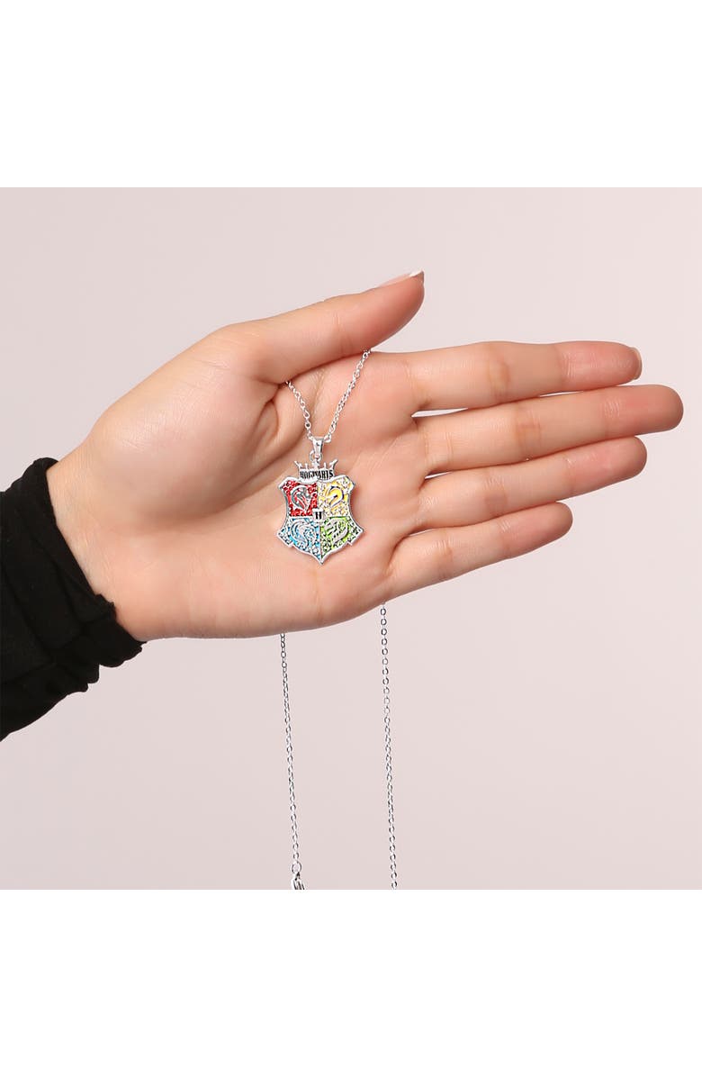 HARRY POTTER Hogwarts Crest Necklace, 16"+2", Alternate, color, Multi
