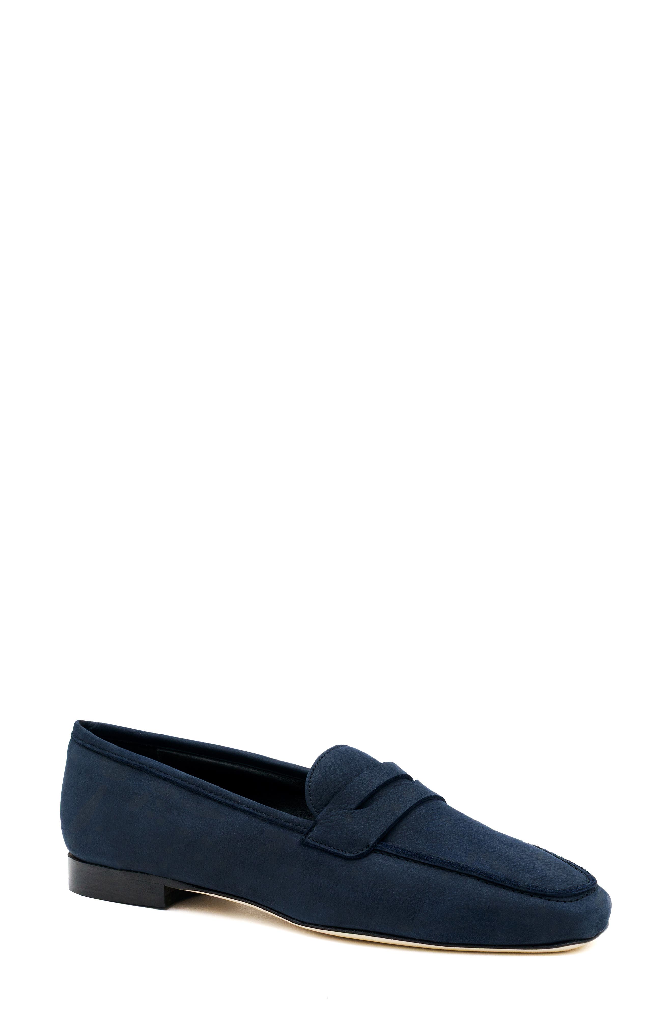 Ganzo Leather Loafer, Main, color, NAVY