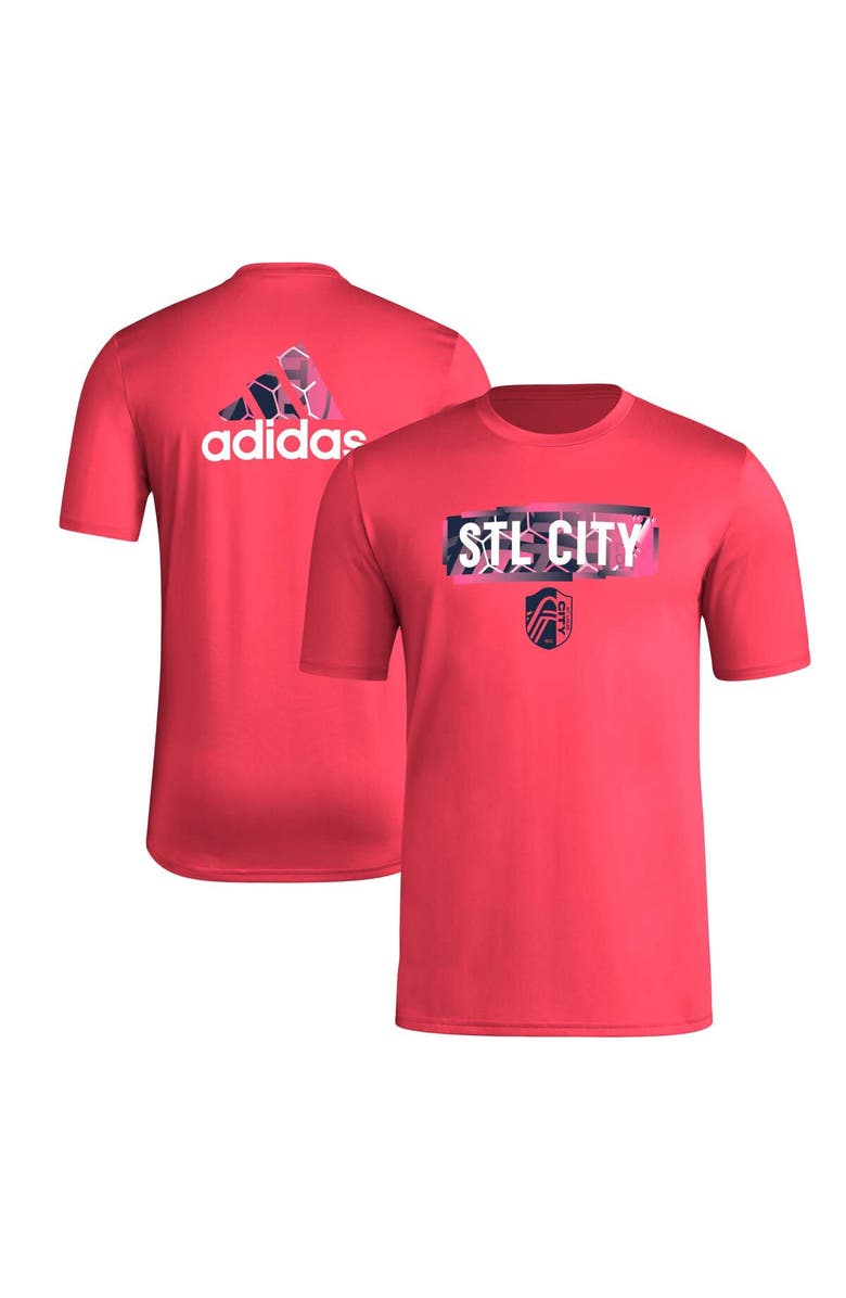 adidas Men's adidas Red St. Louis City SC Local Pop AEROREADY T-Shirt, Alternate, color, Red