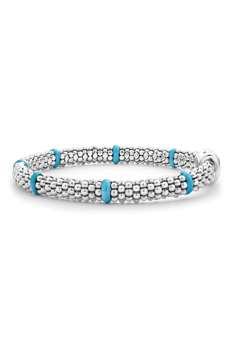 Blue Caviar Ceramic Station Bracelet, Alternate, color, BLUE