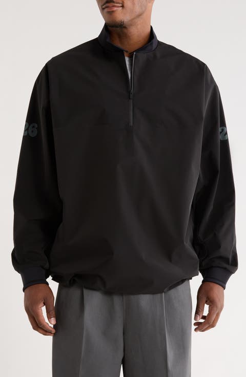 Half Zip Mock Neck Track Jacket
