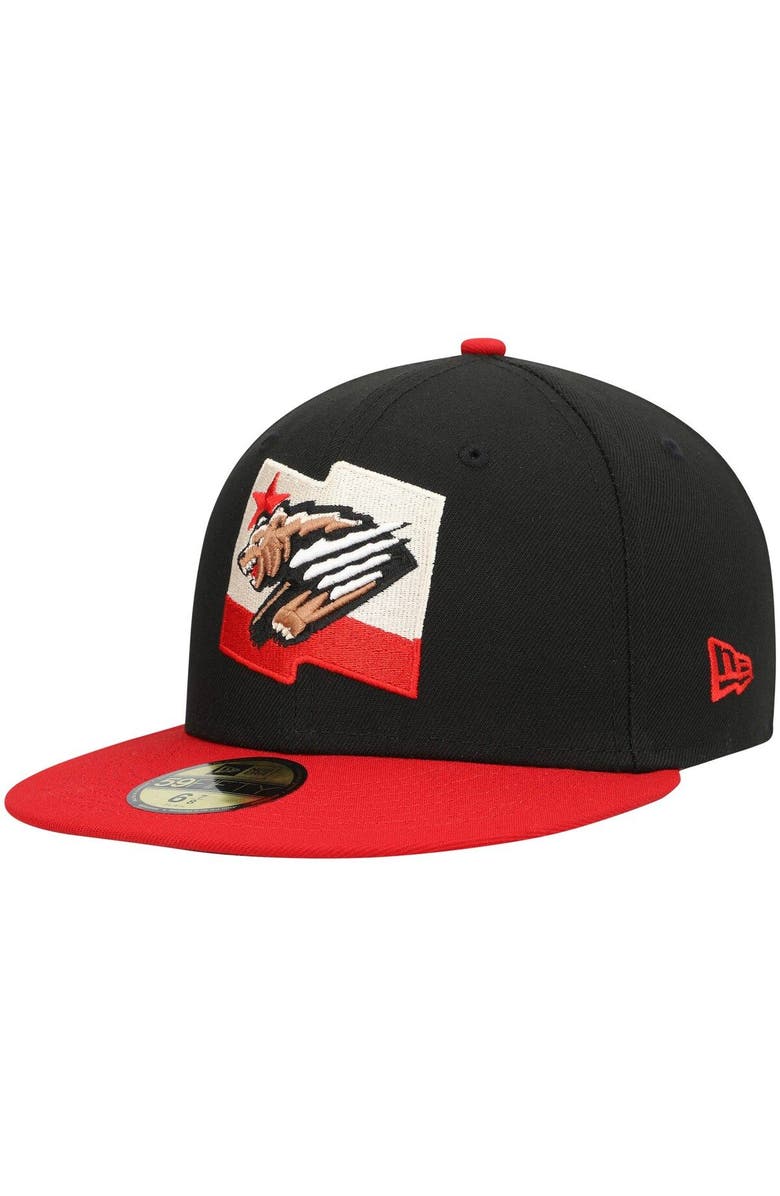 New Era Men's New Era Black Fresno Grizzlies Alternate Authentic Collection 59FIFTY Fitted Hat, Main, color, Black
