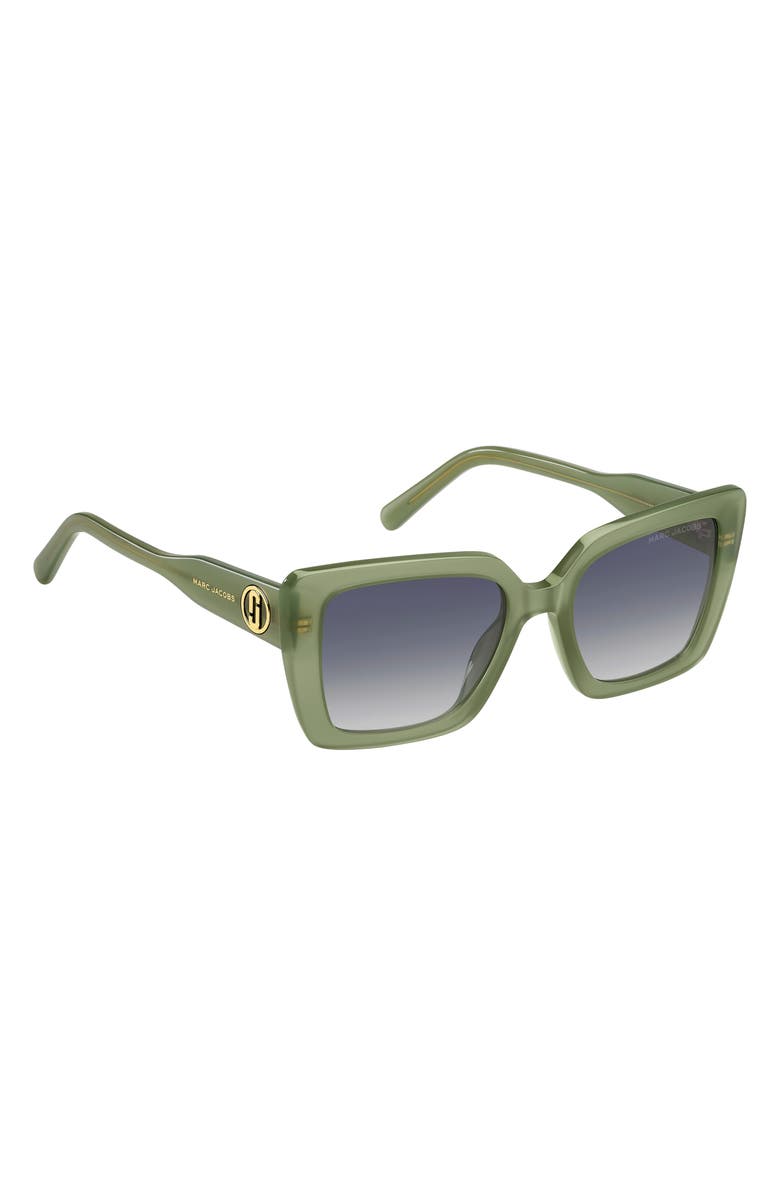 Marc Jacobs 52mm Gradient Square Sunglasses, Alternate, color, Green/ Grey Shaded Blue