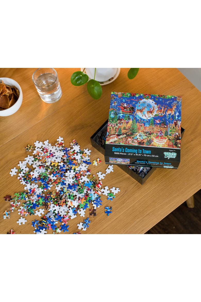 Santa's Coming to Town Christmas Holiday 1000 Piece Jigsaw Puzzle, Alternate, color, Multi-Color