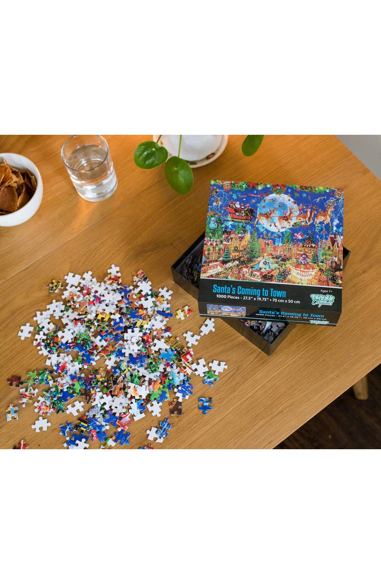 Toynk Santa's Coming to Town Christmas Holiday 1000 Piece Jigsaw Puzzle, Alternate, color, Multi-Color